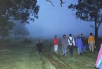 Guides on a dawn walk in the new Forest